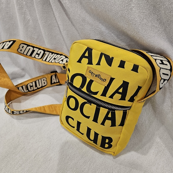 Anti Social Social Club Other - Anti Social Social Club Get Weird Yellow Crossbody Bag